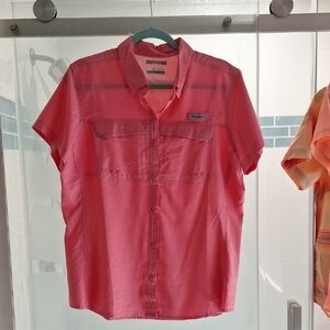 Columbia Pink Button Down Shirt